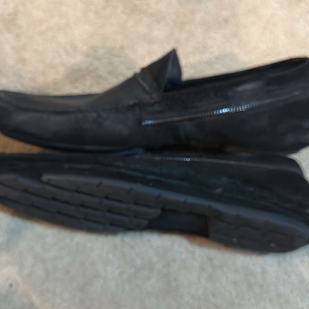 John Varvatos Dark black suede Loafers size 13 - Picture 4 of 6